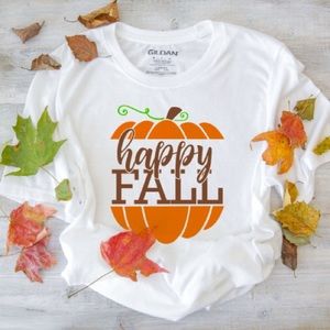 Happy Fall Tee/Plus Size Available